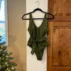 Green bathing suit